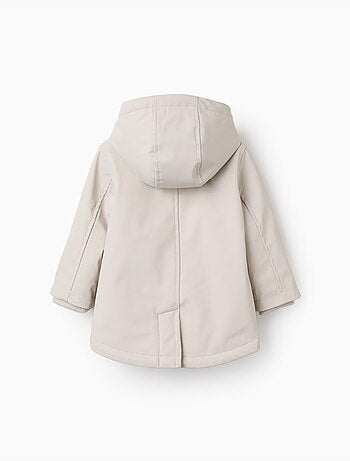 Parka acolchada de goma con capucha