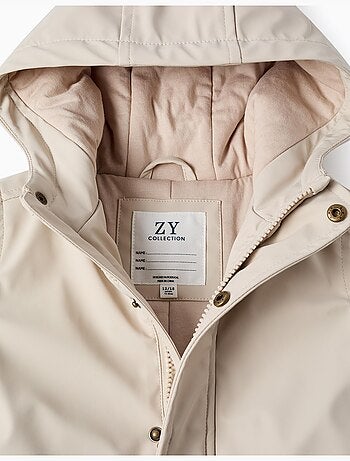 Parka acolchada de goma con capucha