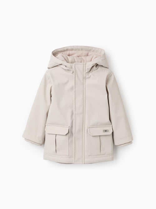 Parka acolchada de goma con capucha - Kiabi