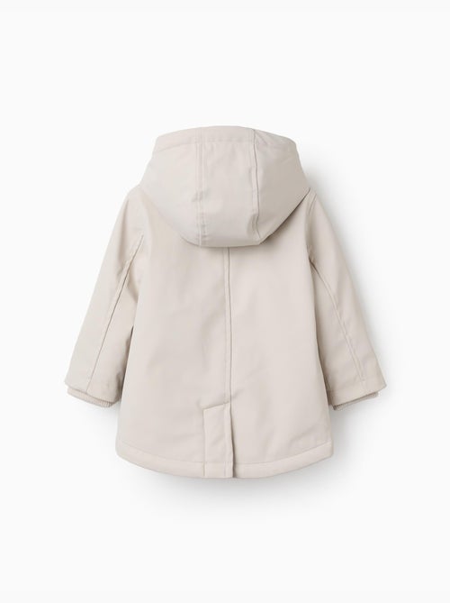 Parka acolchada de goma con capucha - Kiabi