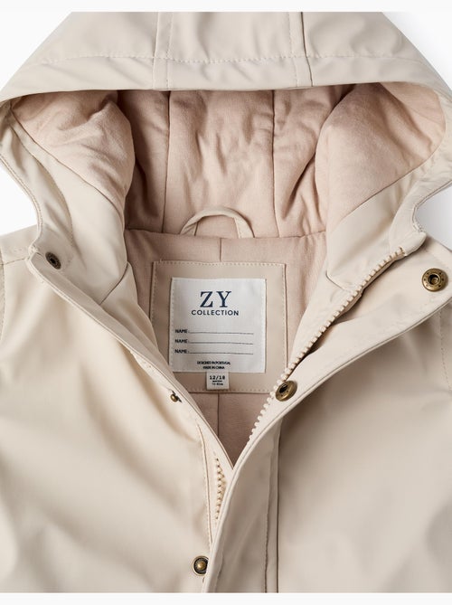 Parka acolchada de goma con capucha - Kiabi