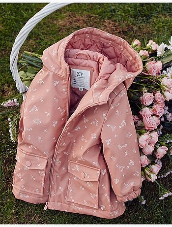 Parka acolchada de goma con capucha