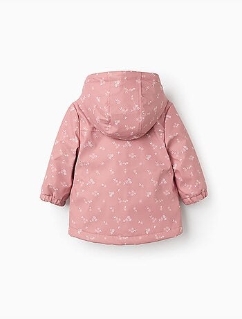 Parka acolchada de goma con capucha