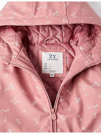 Parka acolchada de goma con capucha