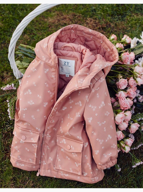 Parka acolchada de goma con capucha - Kiabi