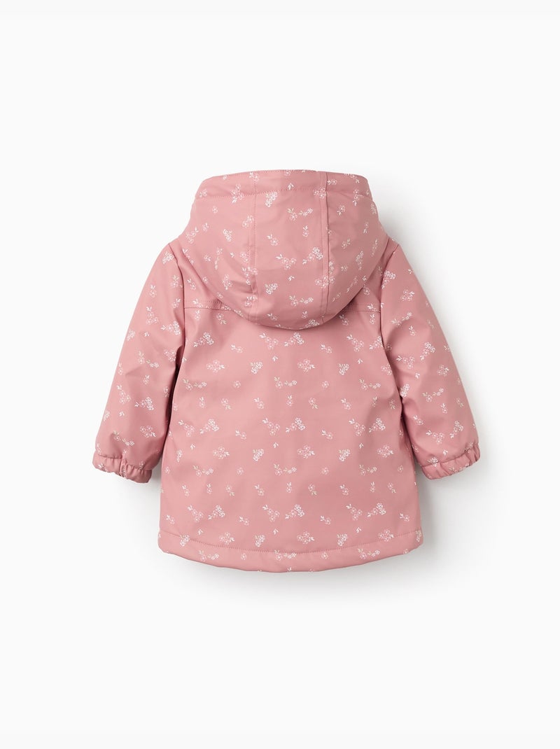 Parka acolchada de goma con capucha Rosa - Kiabi