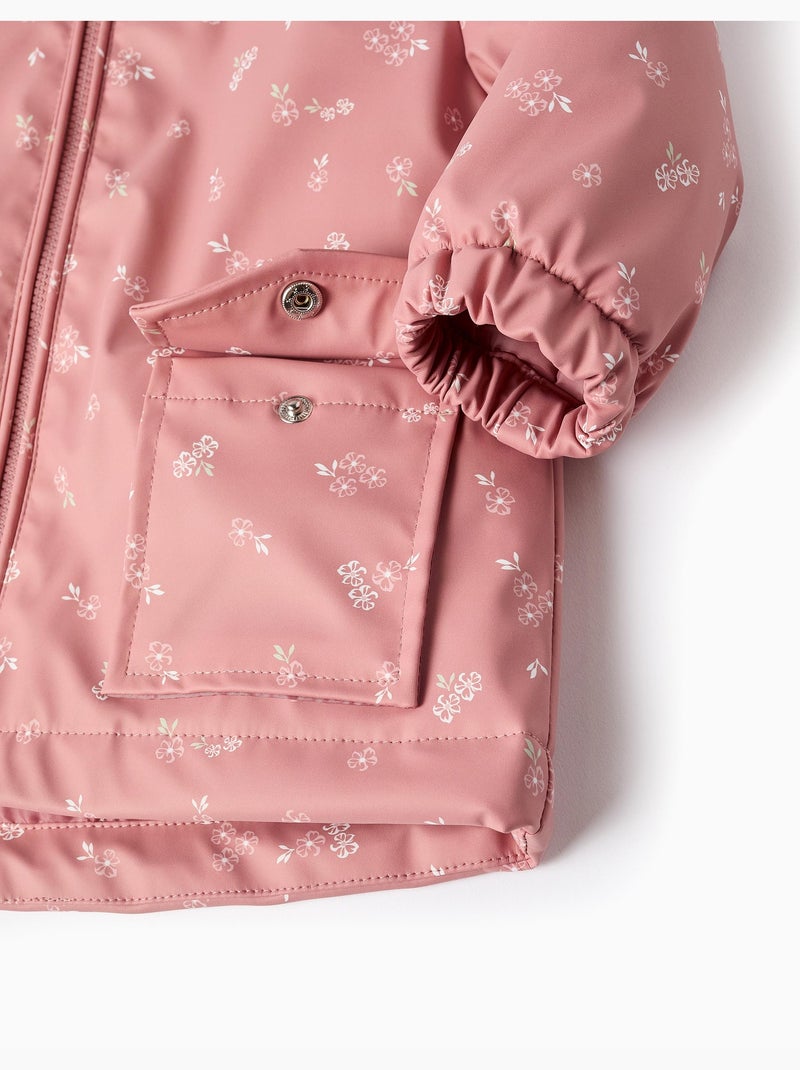 Parka acolchada de goma con capucha Rosa - Kiabi