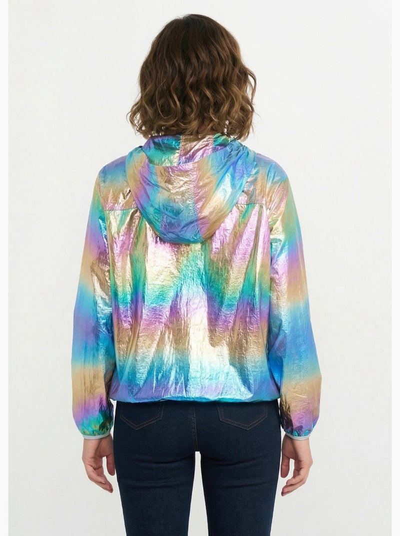 Parka brillante con capucha moderna - AFIBEL Violeta - Kiabi