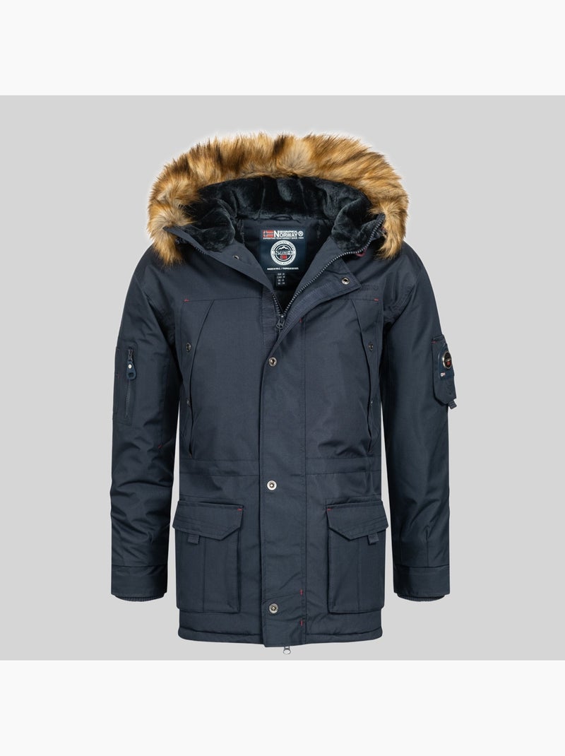 Parka con capucha abiosaure – geographical norway Azul marino - Kiabi