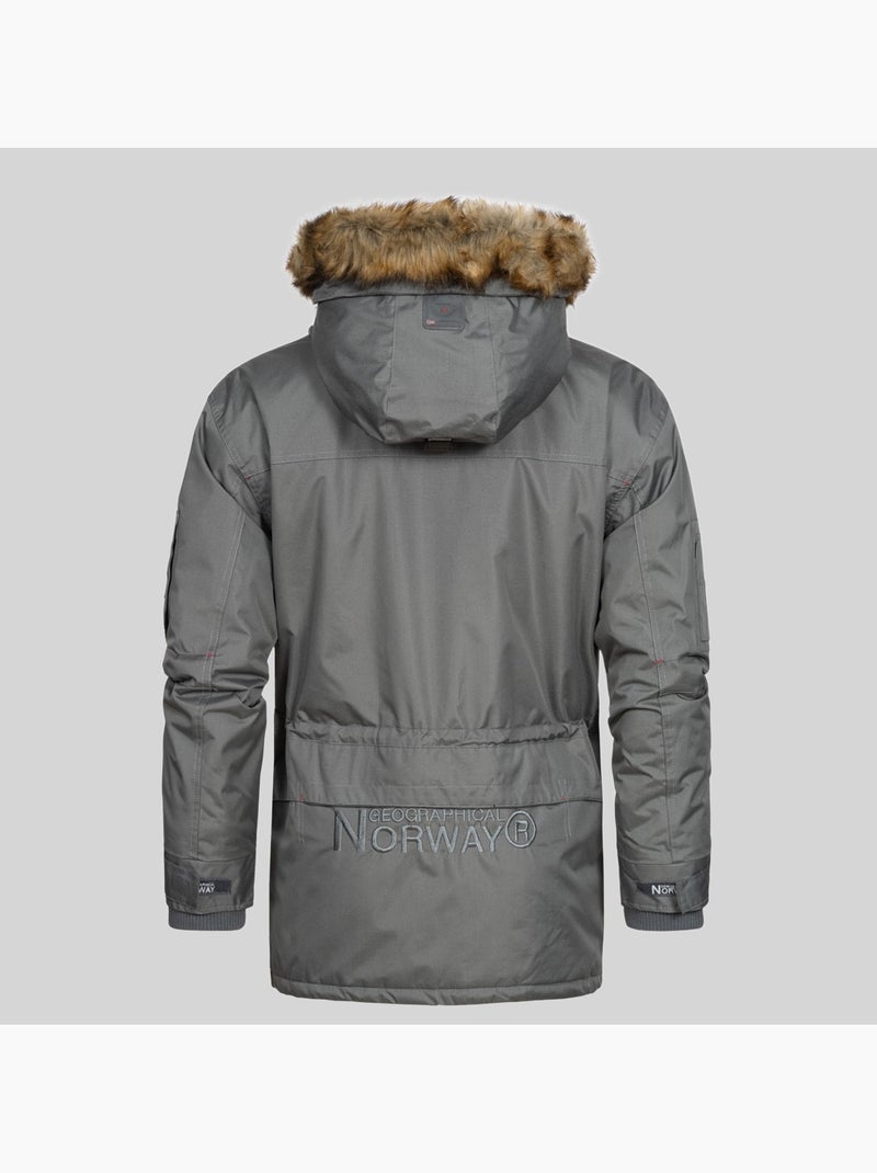 Parka con capucha abiosaure – geographical norway Gris oscuro - Kiabi