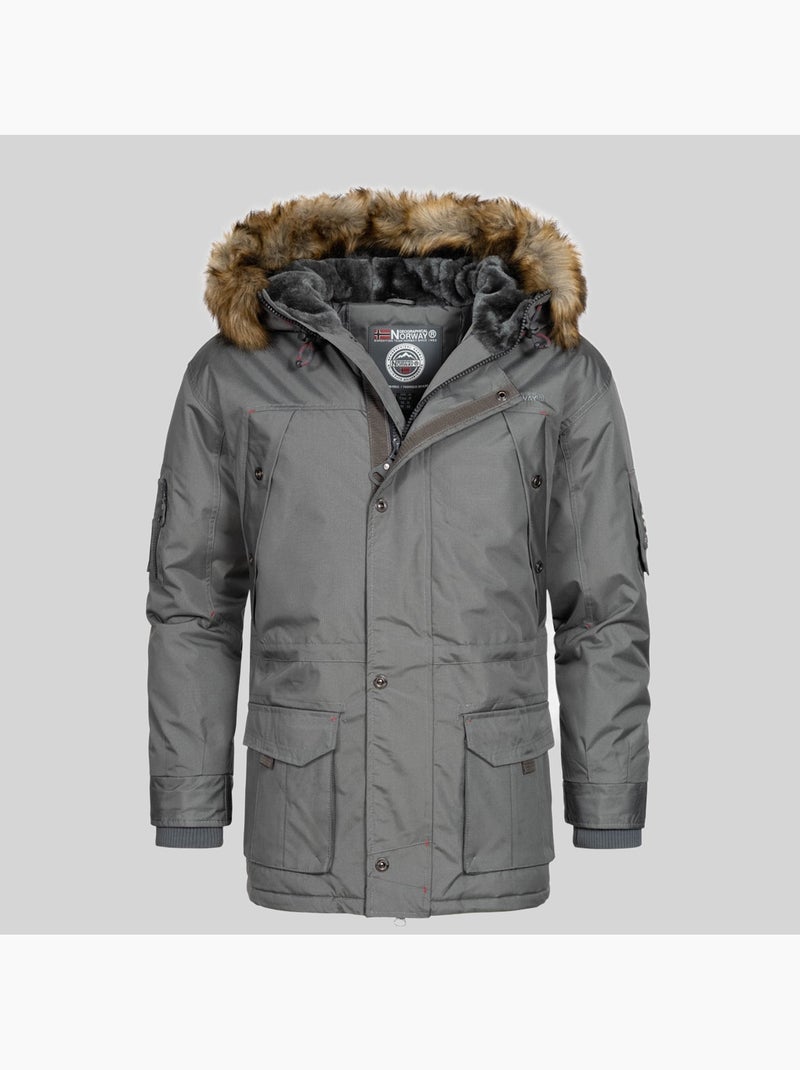 Parka con capucha abiosaure – geographical norway Gris oscuro - Kiabi