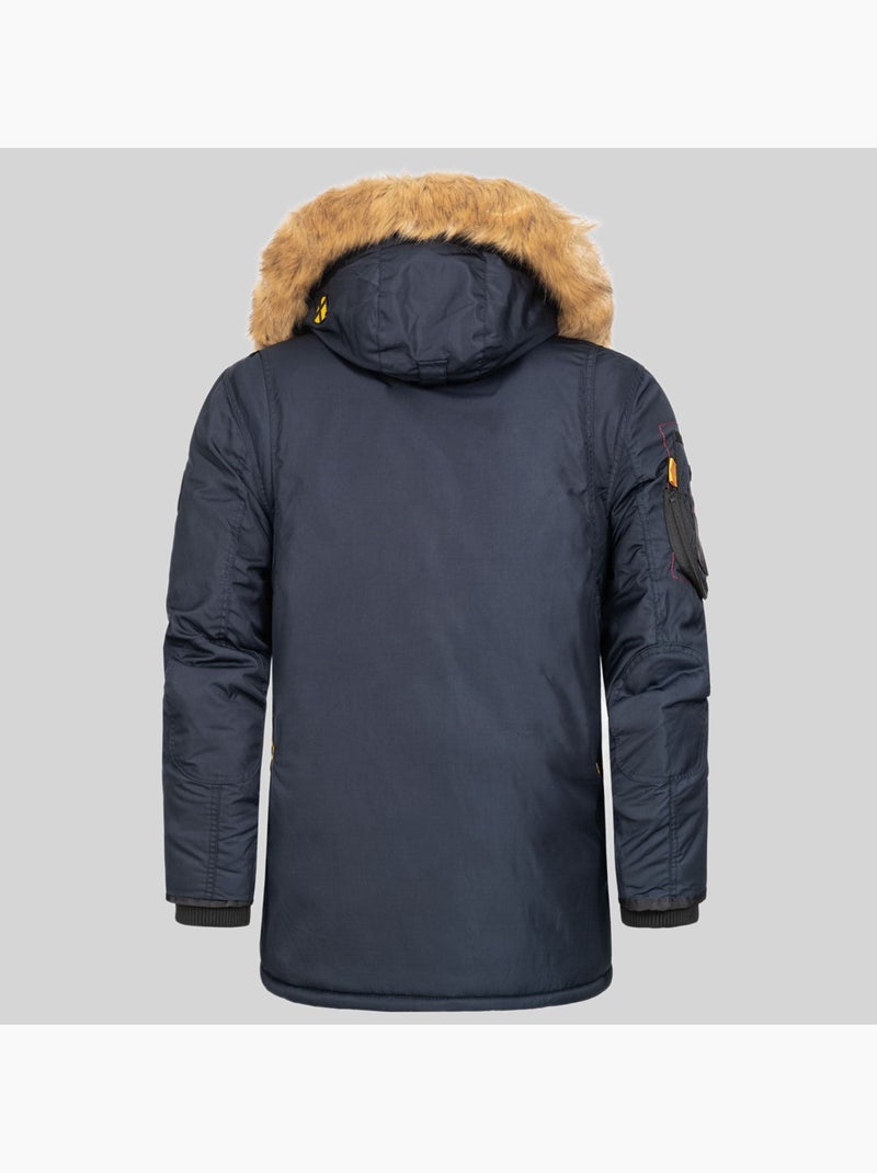 Parka con capucha agaros – geographical norway Azul marino - Kiabi