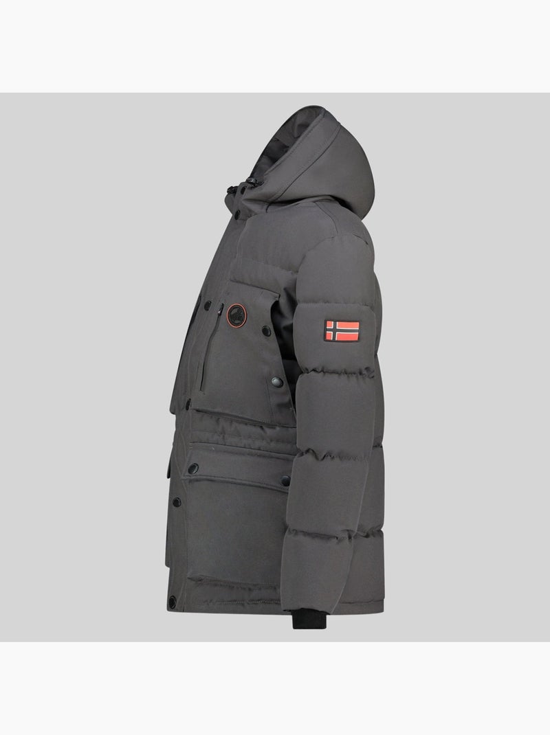 Parka con capucha albert – geographical norway Gris oscuro - Kiabi