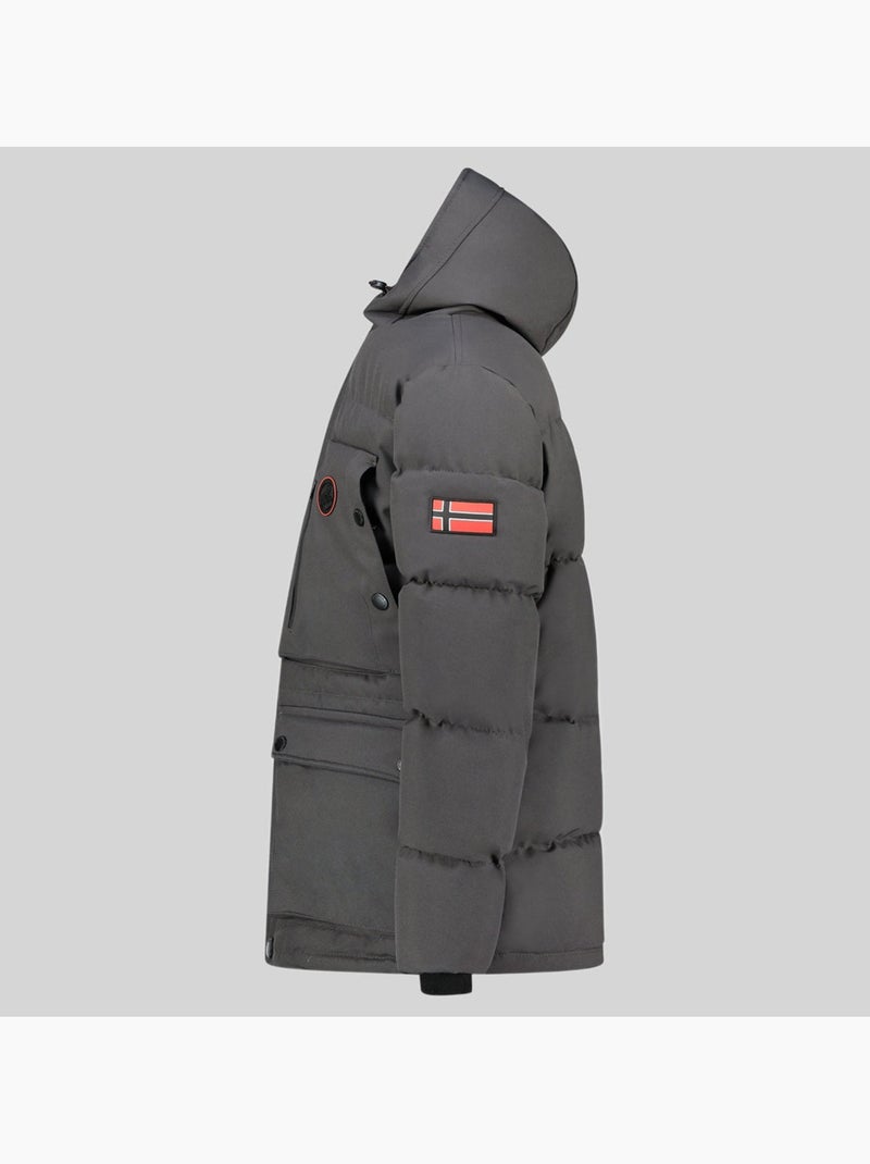Parka con capucha albert – geographical norway Gris oscuro - Kiabi
