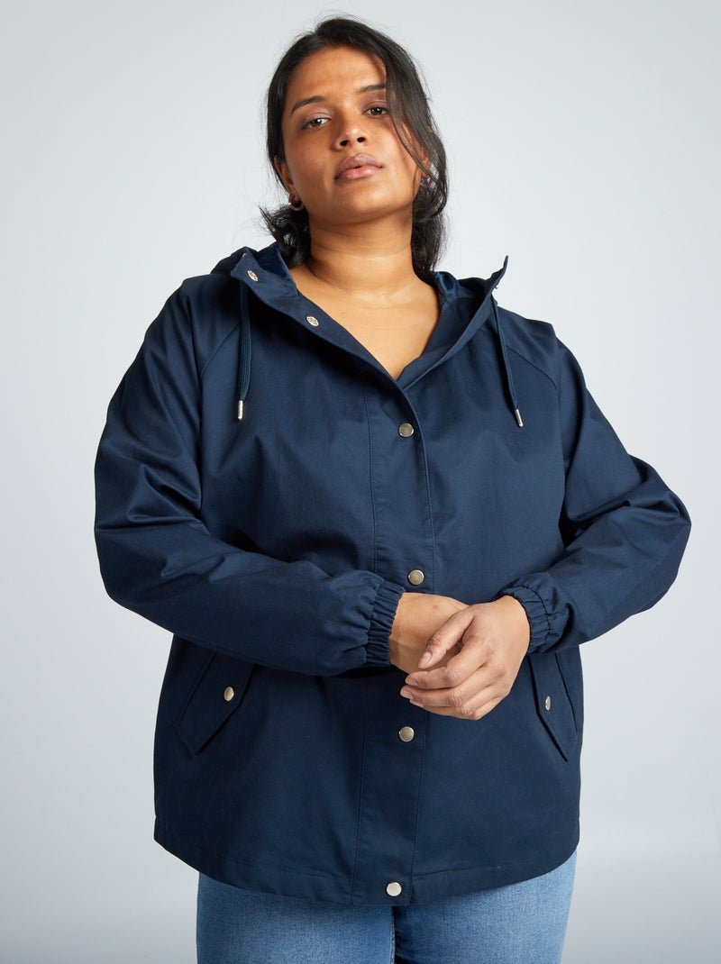Parka con capucha azul - Kiabi