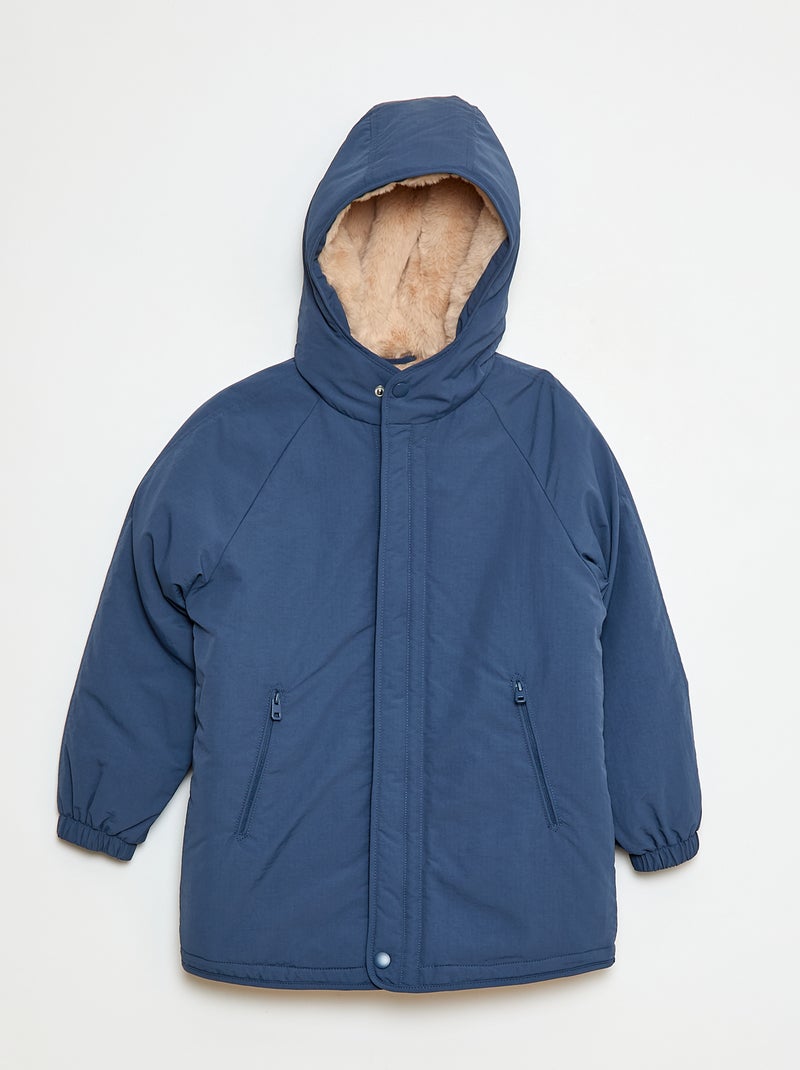Parka con capucha Azul - Kiabi