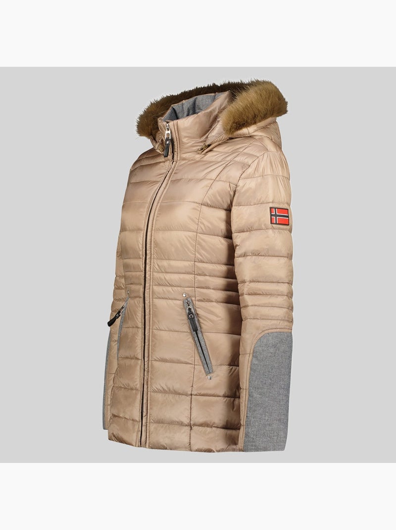 Parka con capucha belete – geographical norway Taupe - Kiabi