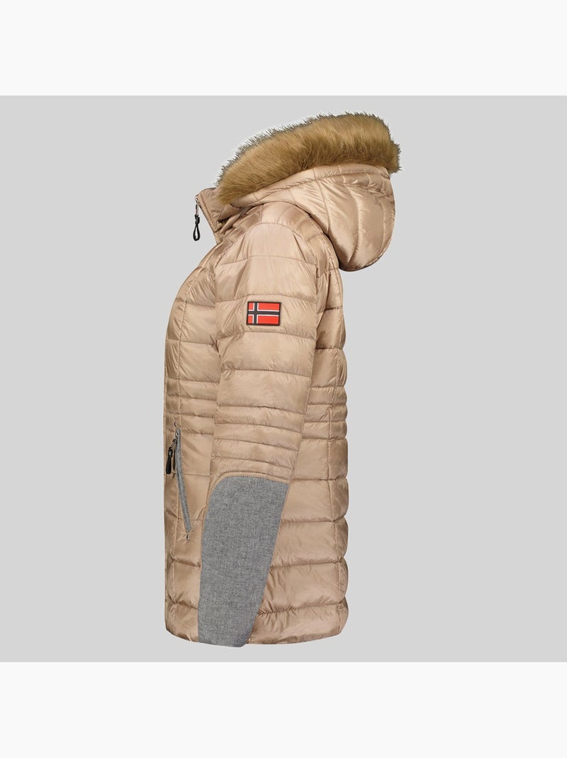 Parka con capucha belete – geographical norway Taupe - Kiabi