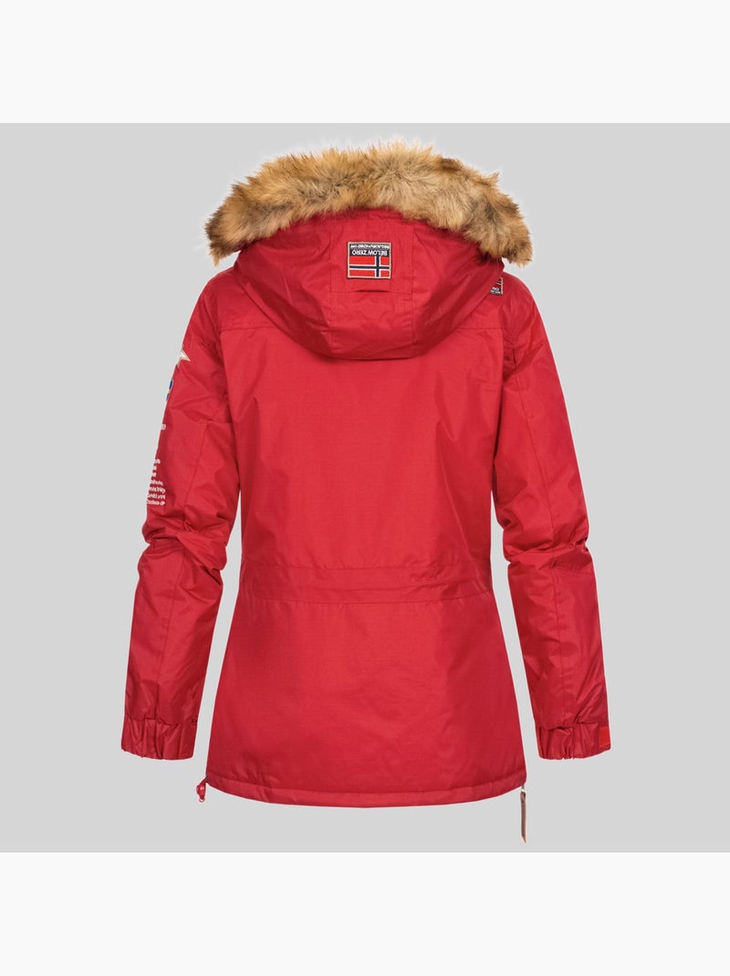 Parka con capucha bridget – geographical norway Rojo - Kiabi