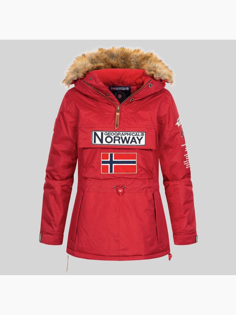 Parka con capucha bridget – geographical norway Rojo - Kiabi