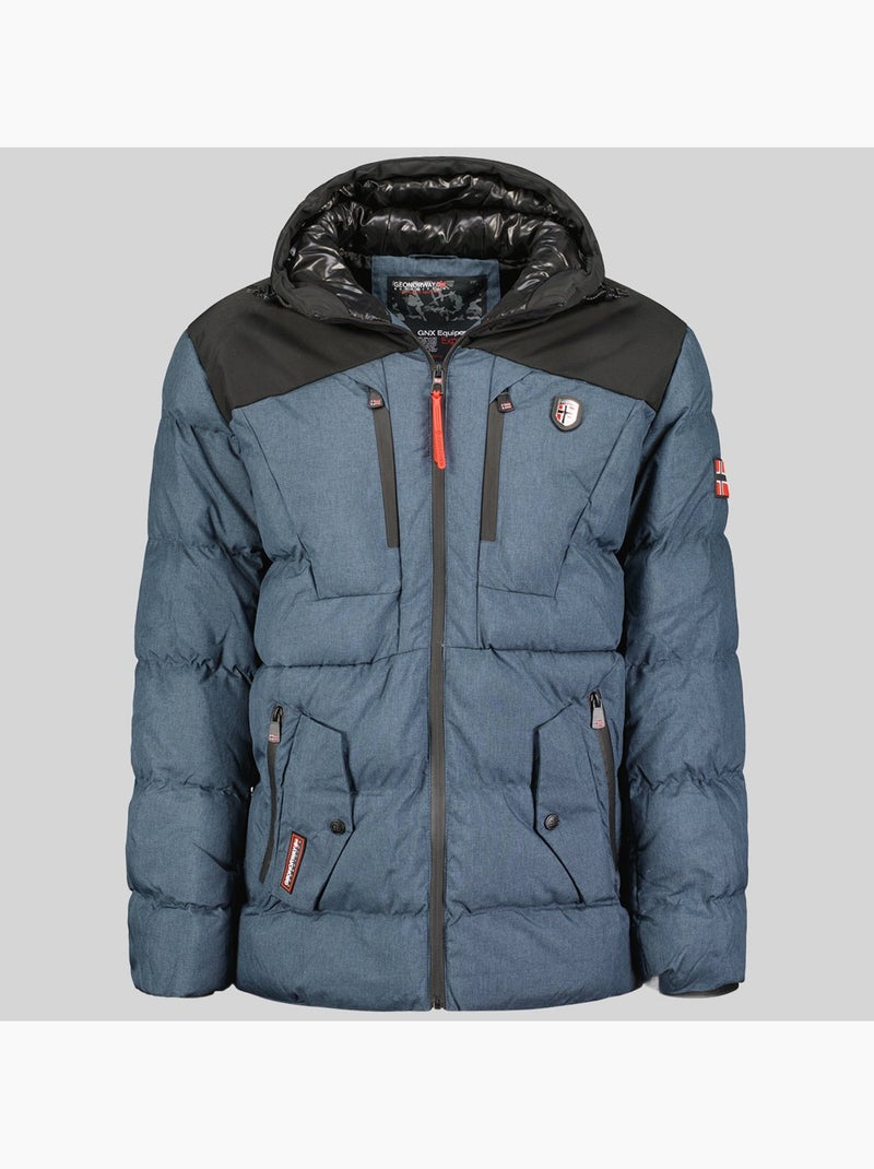 Parka con capucha cashblend – geographical norway Azul marino - Kiabi