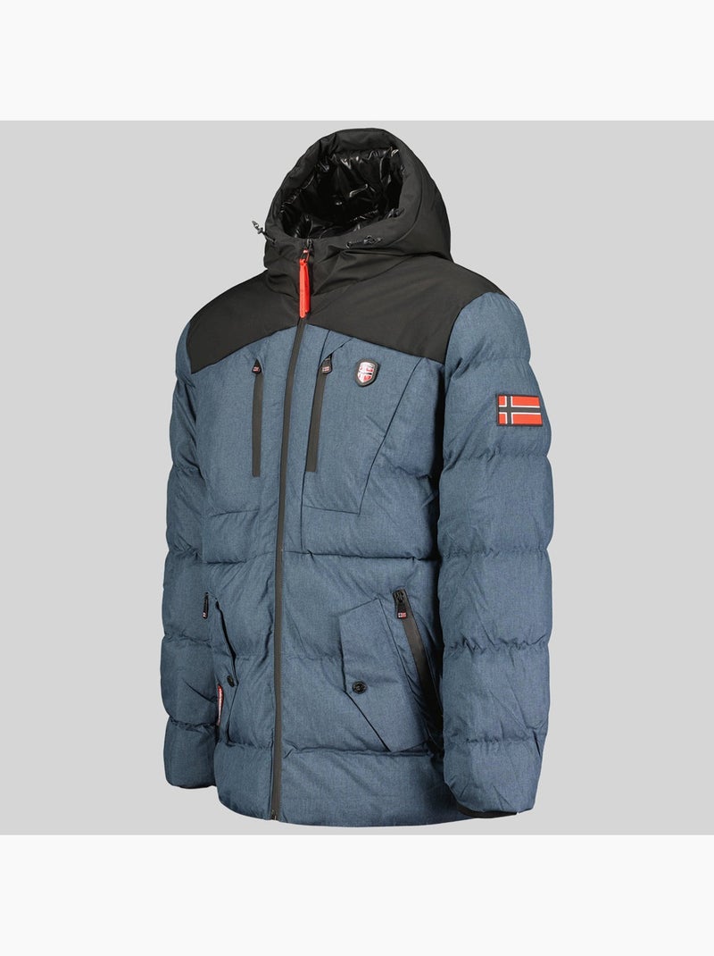 Parka con capucha cashblend – geographical norway Azul marino - Kiabi