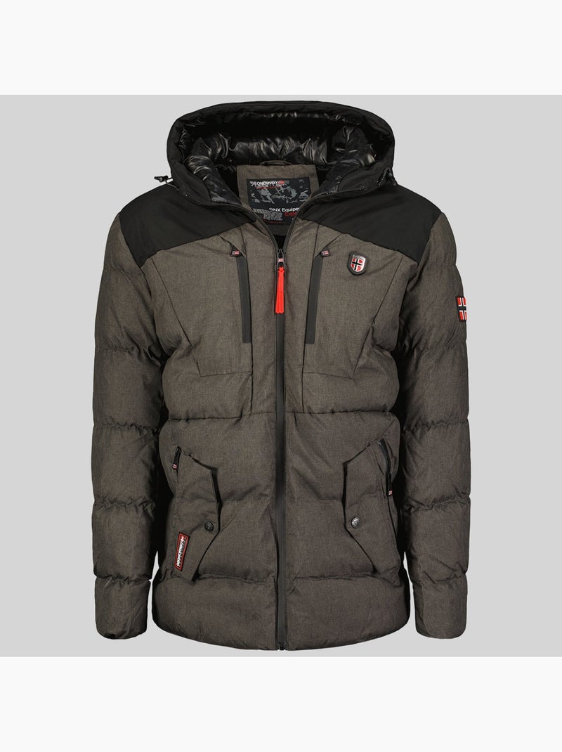 Parka con capucha cashblend – geographical norway Gris oscuro - Kiabi