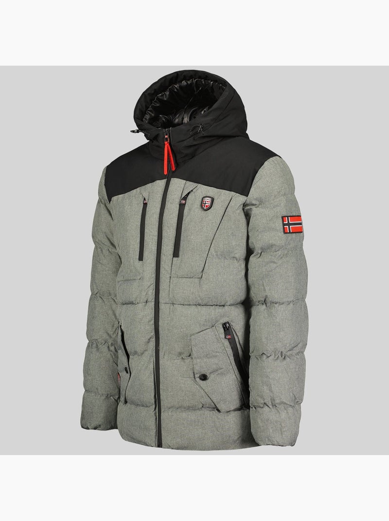 Parka con capucha cashblend – geographical norway Gris oscuro - Kiabi