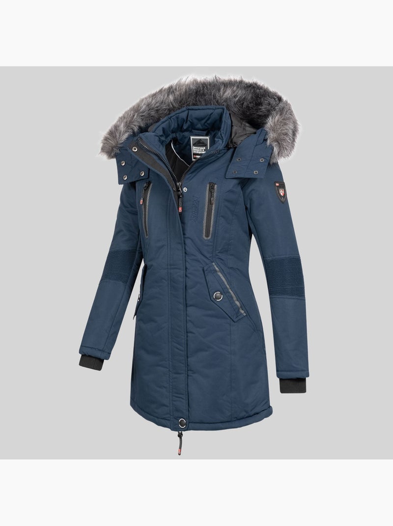 Parka con capucha coraly – geographical norway Azul marino - Kiabi