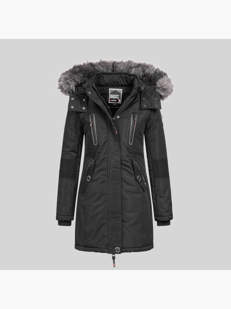 Parka con capucha coraly – geographical norway Negro - Kiabi
