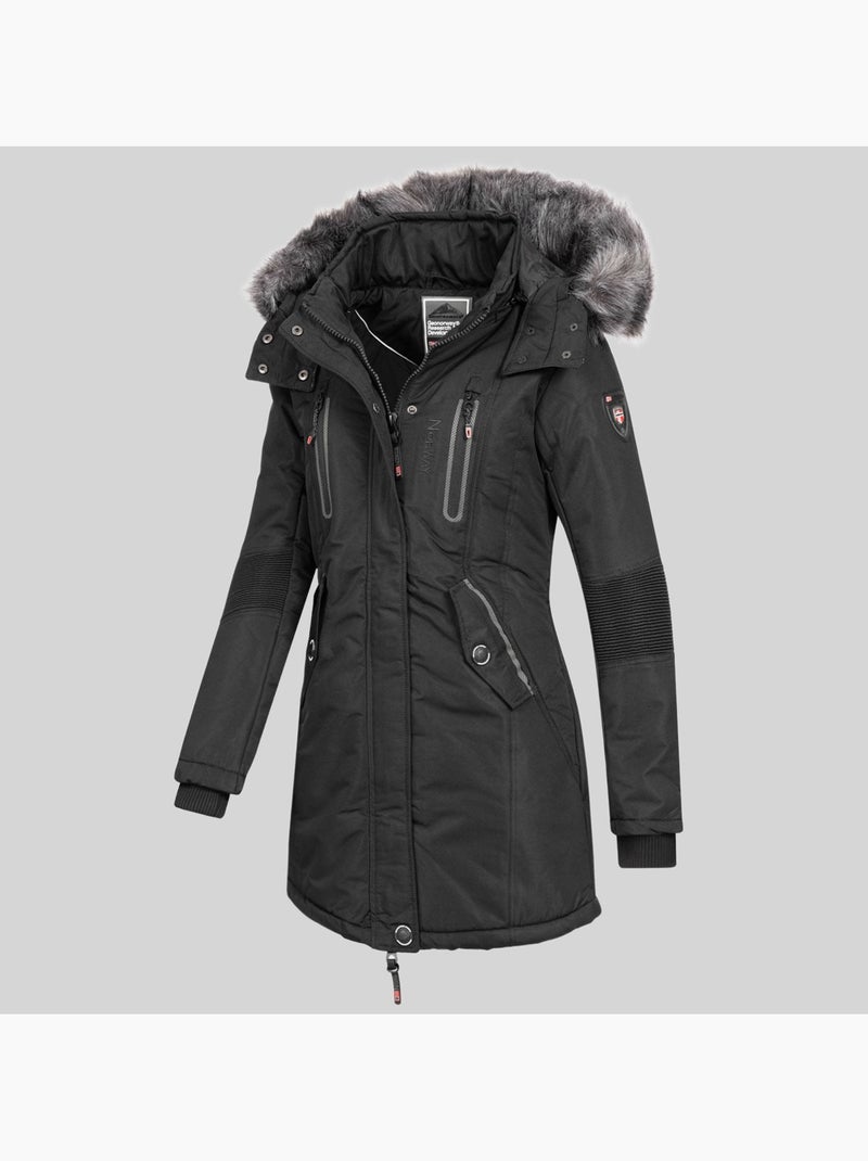 Parka con capucha coraly – geographical norway Negro - Kiabi