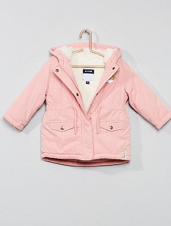 Parka con capucha de borreguito - Kiabi