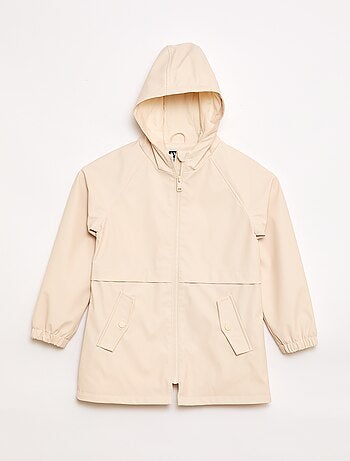 Parka con capucha de goma