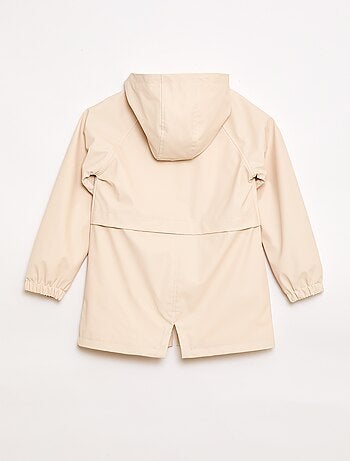 Parka con capucha de goma