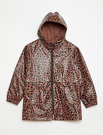 Parka con capucha de goma