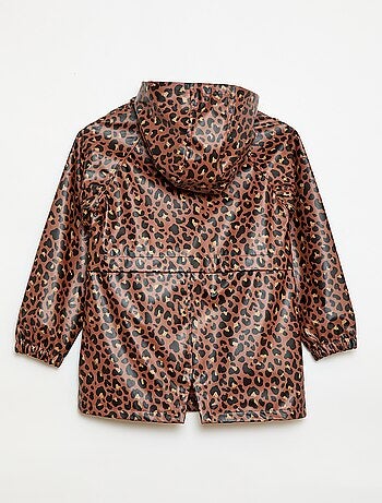 Parka con capucha de goma