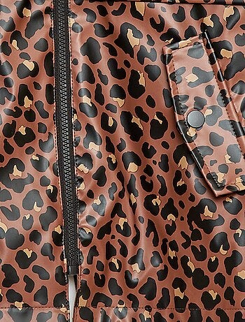 Parka con capucha de goma