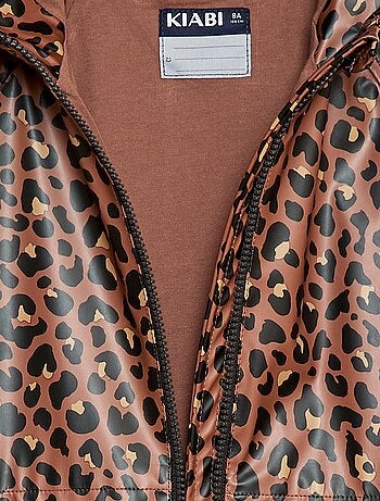 Parka con capucha de goma