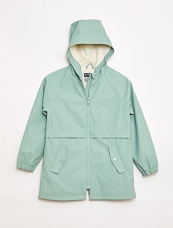 Parka con capucha de goma