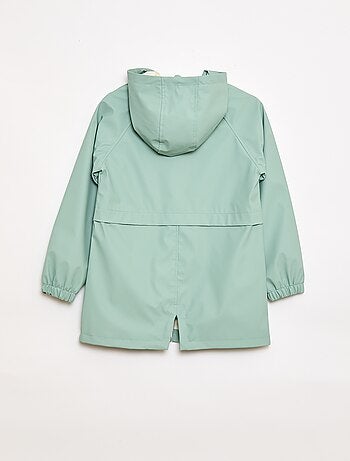 Parka con capucha de goma