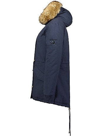 Parka con capucha de piel sintética ampurieak – canadian peak
