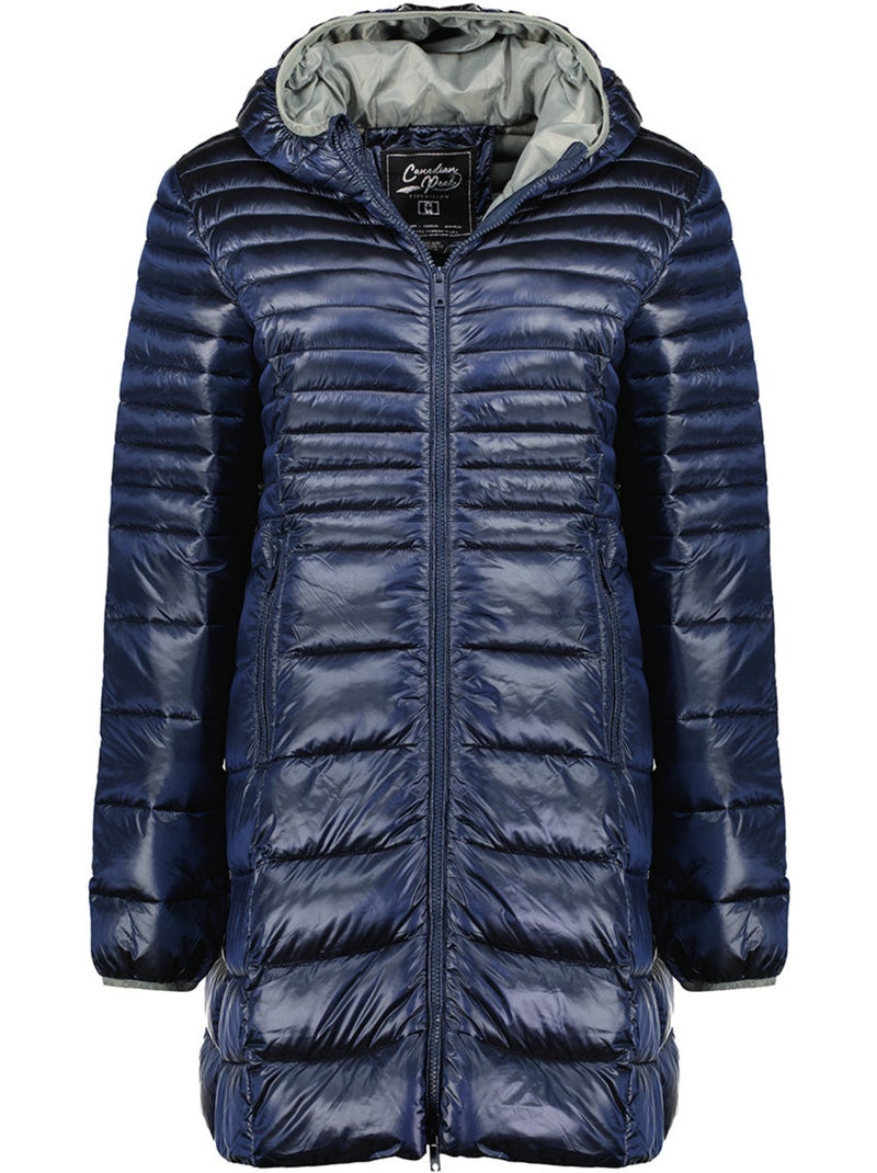 Parka con capucha de piel sintética bodeak – canadian peak Azul marino - Kiabi