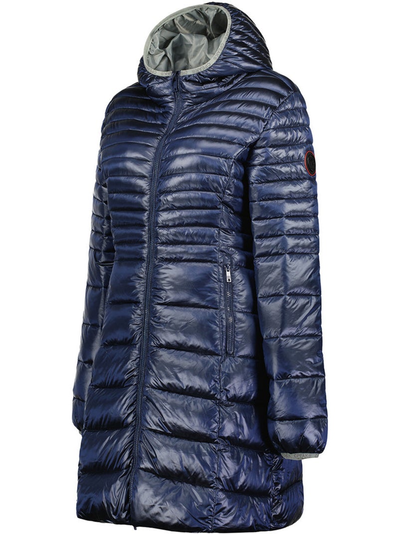 Parka con capucha de piel sintética bodeak – canadian peak Azul marino - Kiabi