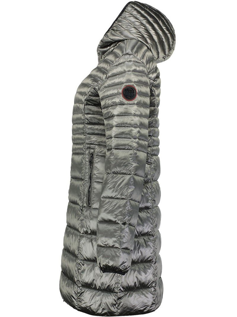 Parka con capucha de piel sintética bodeak – canadian peak Gris oscuro - Kiabi