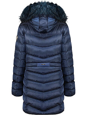Parka con capucha de piel sintética civileak – canadian peak