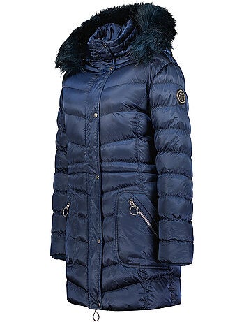 Parka con capucha de piel sintética civileak – canadian peak