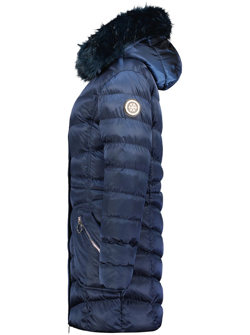 Parka con capucha de piel sintética civileak – canadian peak Azul marino - Kiabi