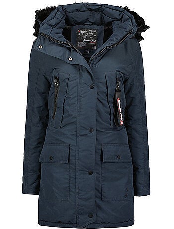 Parka con capucha de piel sintética corteak – canadian peak