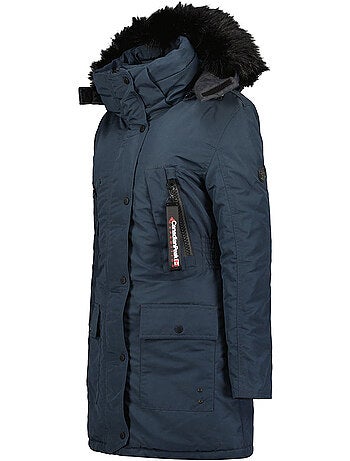 Parka con capucha de piel sintética corteak – canadian peak