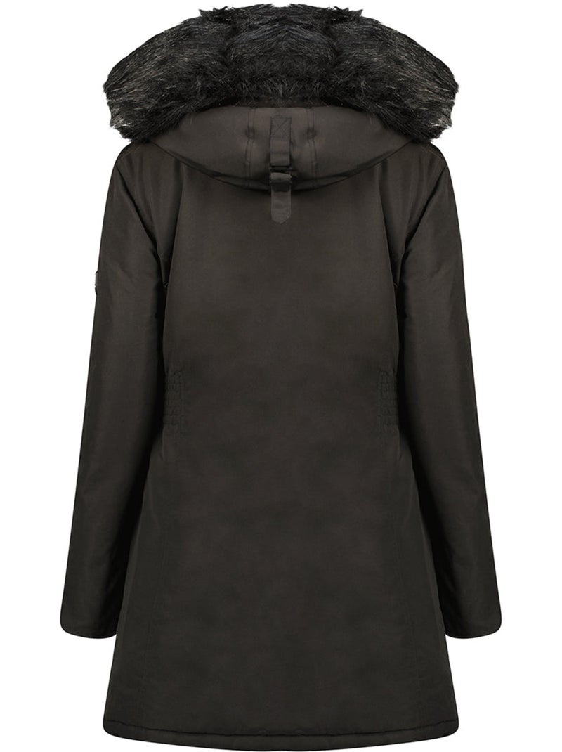 Parka con capucha de piel sintética corteak – canadian peak Negro - Kiabi